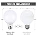 Kakanuo G25 LED Vanity Light Bulb 5W, 60W Globe Bulb Equivalent, Round Bathroom Makeup Light Bulb, Daylight White 5000K, Pack of 4