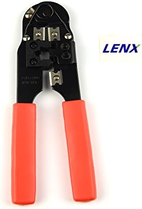 BXQINLENX Professional Multi-function 8 Position modular telephone plug Crimping tool crimps cable wire stripper wire crimper and cuter for 8P 6P 4P handset modular plug