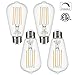 Dimmable LED Edison Bulb E26 Base 60 Watt Equivalent 2700K Warm White Filament Light Bulb 800Lm High CRI Clear Brightness Vintage Bulb for Pendant Lamp 4-Pack
