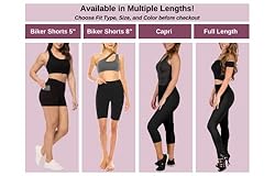 SATINA High Waisted Capri Leggings for Women