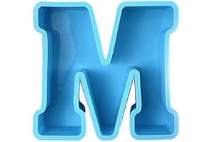 NMVED Large Size 3D Alphabet Epoxy Resin Silicone Mold, Capital Letter Symbol Mold, DIY Crystal Word Sign Epoxy Casting Molds for Art DIY Craft, Home Decoration, Jewelry Making Tool,Party Decoration Mold（M)