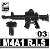 M4A1 R.I.S. Carbine (Black) - Custom Minifigure Piece