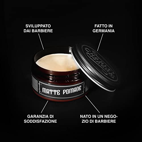 Charlemagne Matte Hair Pomade - 100ml Premium Hair Styling Cream and Pomade for Men - Hair Clay with Matte Finish (100ml, Strong Hold)