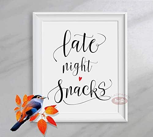 Amazon Com Late Night Snack Sign Wedding Buffet Sign Wedding Snack Snack Sign Wedding Table Sign Wedding Reception Sign Wedding Signs Handmade