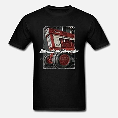 Men t Shirt Silver International Harvester Turbo Farm Tractor Printed