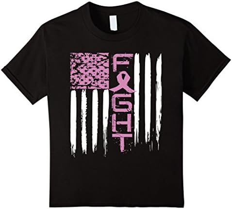 Kids Fight cancer awareness t-shirt breast cancer shirt Pink 12 Black