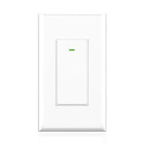 Smart Wifi Light Switch,Wireless Remote Control, Neutral Wire Required,Compatible with Amazon Alexa,Google Home, IFTTT, Physical Button