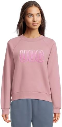 UGG Women's Madeline Fuzzy Logo Crewneck Sweater, Ice Jam/Whale