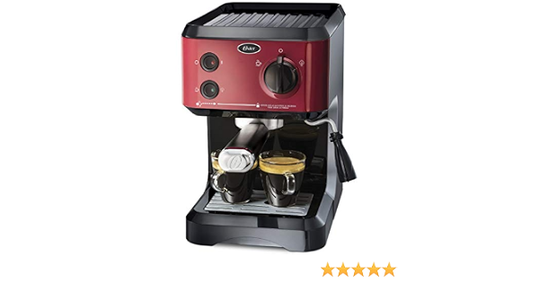 Cafetera Oster para espresso y capuccino roja de 19 bares (Reacondicionado)  : Amazon.com.mx: Hogar y Cocina