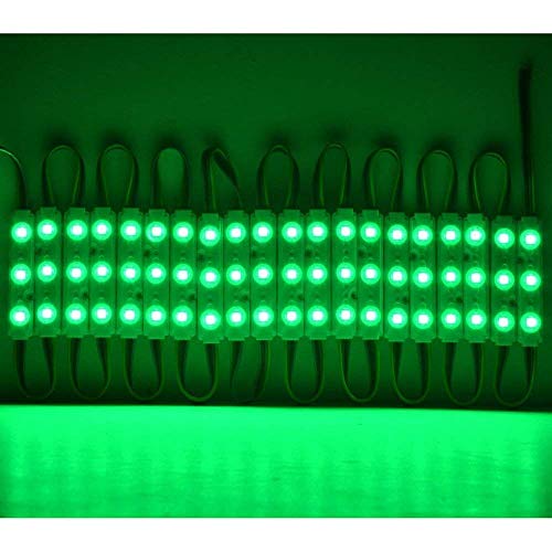 VIPMOON 100pcs/300LED RGB 5050 Injection Module Lights Waterproof Colorful Outdoor Store Front Signage Lighting