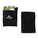 MEMO Athletics Multi-Colored Zipper Sweatband & Wristband (Black - 2 Pack)