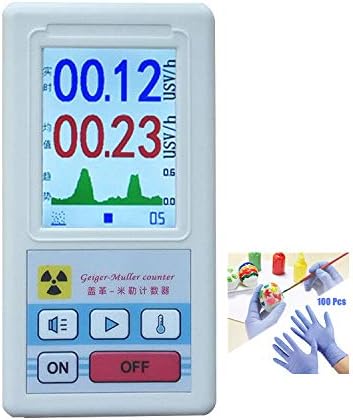 Geiger Counter Nuclear Radiation Detector, Beta Gamma X-ray Personal Dosimeter Marble Tester Radioactive Detector