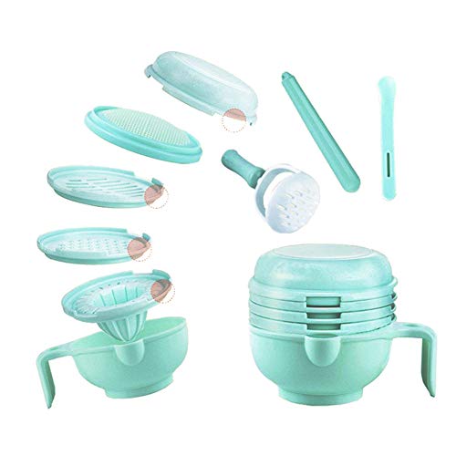 Baby Food Grinder 8 in 1 Food Masher Maker Portable Baby Feeder Food Processor Smasher Serve Bowl Vegetables Fruit Ricer Grinder 8Pcs/Set - Thumbnail 4