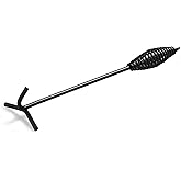 16.7" Cast Iron Black Finish Dutch Oven Lid Lifter with Spiral Bail Handle for Lifting and Carrying Dutch Oven Lid(V Shape)