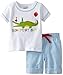 Mud Pie Baby Boys' Birthday Boy 2 Piece Alligator Set, Multi, 12 18 Months