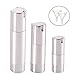 Rocutus 3pcs/set Empty Airless Cosmetic Bottle Plastic Pump Container for Travel (silver)