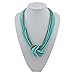 Bocar Statement Beaded Multilayer Chunky Bib Knot Necklace for Women