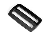 Strapworks Black Plastic Tri-Glide Slide - for Bag Straps, Rifle Slings, Dog Collars - 2 Inch, 2 Pack