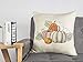 4TH Emotion Pumpkin Throw Pillow Cover Halloween Cushion Case 18 x 18 Inch Cotton Linen Autumn Fall Thanksgiving Home Decoration