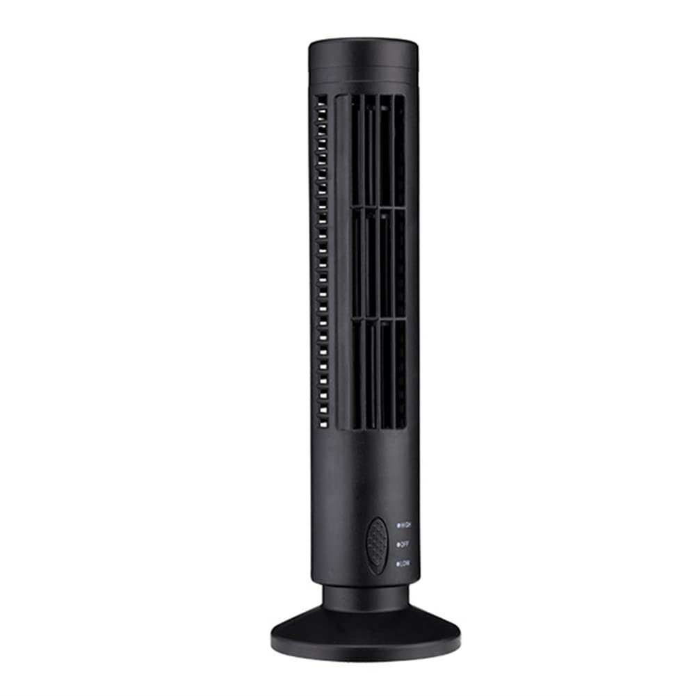 Souhgaue New USB Tower Fan Bladeless Fan Electric Fan Mini Vertical Air Conditioner, Black
