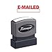Xstamper 1650 E-MAILED with Space for Initial or Date, Pre Inked Laser Engraved Rubber Stamp, Red Ink, Impression Size: 1/2