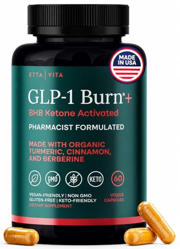 GLP-1 Supplement for Appetite Support and Metabolic Health for Men and Women with BHB Ketones, Apple Cider Vinegar, Berberine HCL, Turmeric and Cinnamon