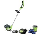 Greenworks 12" StRING Trimmer, 3-pc Spool, Battery & Charger