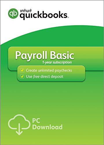QuickBooks Desktop Basic Payroll 2019, 1 Year Subscription [PC Download]