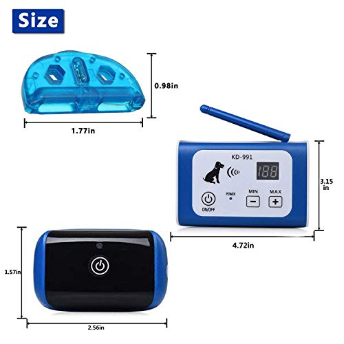 Wireless Electric Dog Fence Pet Containment System, Safe and Effective Anti Over Shock Design, Adjustable Control Range Up to 550YD & Display Distance, 1 Collar Receivers Rechargeable Waterproof