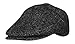Folie Co. Medium 100% Wool Herringbone Winter Ivy Cabbie Hat w/Earflaps – Driving Hat Grey