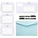 7 Pieces Envelope Addressing Guide 4 Style Addressing Stencil Templates for Envelopes with 2 Size Brush Pens, Making Thank You Card, Festival Cards, Wedding Invitations, Party Invitations