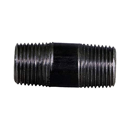 Everflow Supplies NPBL1215-10, Steel Nipple Pipe, Build Vintage DIY Furniture With Pre Cut Industrial Iron Pipe, Threaded Malleable Pipe  1/2" x 1-1/2" Black ( Pack Of 10) - Thumbnail 3