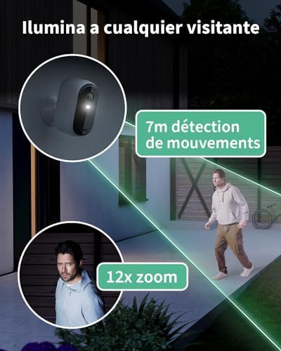 Câmara de vigilância Essential 2 XL para exteriores em HD, câmara de vigilância WiFi interior, sensor de movimento, alarmes domésticos, visão noturna a cores, teste Arlo Secure incluído, 2 câmaras, branco