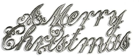 Kunze 6-Piece Dresden Merry Christmas scripts, Silver