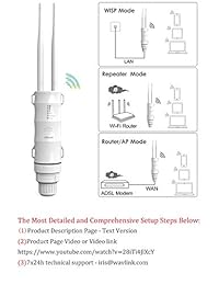 Punto de acceso inalámbrico de 600 Mbps   doble correa de alta potencia AC600 exterior PoE WiFi rango extensor router repetidor WiFi señal Booster impermeable con antena omnidireccional (noeste)