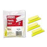 Pendaflex Hanging File Folder Tabs, 1/5 Tab, Two Inch, Yellow Tab/White Insert, 25/Pack