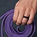 ThunderFit Silicone Wedding Bands for Women, Dome Unique Anniversary Rings 5.5mm Wide 2mm Thick - 1/2/3/4/5/6/7/8/12 Variety Multipack (Purple, Grey, Black, White - Size 4.5-5 (15.70mm))