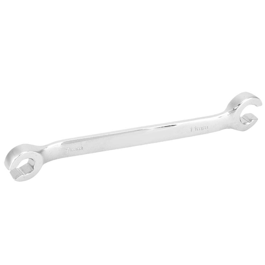 Yanmis Flare Nut Wrench, Carbon Steel Wrench 9-11mm Double Headed Open End Oil Tube Pipe Spanner for Quick Disassembly and Fastening of Bolts