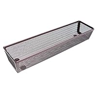 SZAT PRO 3 Inches Mesh Drawer Organizer Flatware Utensil Organizer Desk Supplies Organizer Dinnerware Storage (Brown, 12" x 3" x 2")