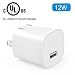 12W USB Wall Charger, Vogek Ultra Compact Foldable Plug Wall Charger Adapter Compatible with iPhone Xs/XS Max/XR/X/8/8 Plus/7/6S/6S Plus, iPad, Samsung Galaxy Note 5/ Note 4, HTC, Moto-White