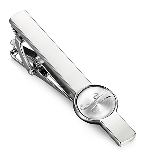 ORAZIO Engraved Initial Tie Bar Clips Letter Tie Pins Set for Mens Business Wedding Shirts Tie Clips K