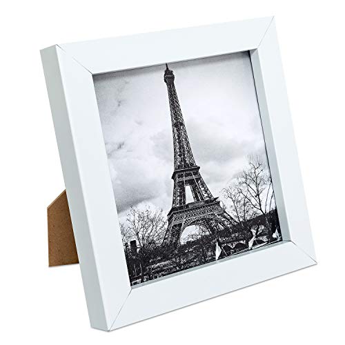 upsimples 5x5 Picture Frame with Real Glass,Bulk Photo Frames for Wall