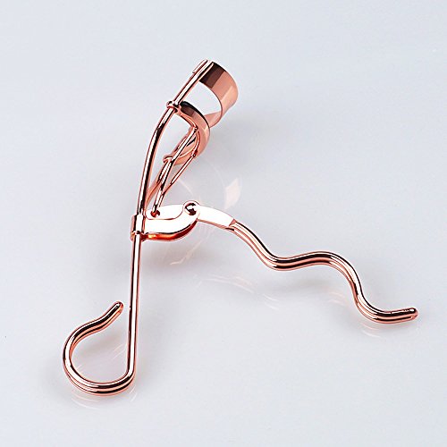 Eyelash Curler Gold With Refill Pad & False Eyelashes Extension Applicator Remover Clip Tweezers Nipper (rose gold) By soi-meme