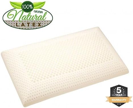 ZONED 100% NATURAL TALALAY LATEX PILLOW WITH 5 YEAR WARRANTY (QUEEN, LOW PROFILE FIRM)