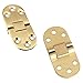 CBTONE 4 PCS Brass Butler Tray Hinge, 180 Degree Sewing Machine Table Flip Top Hinge, Round Edge Hinge for Butler Table/Folding Table/Furniture