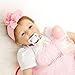 SanyDoll Reborn Baby Doll Newborn Doll 22 inch 55 cm Magnetic Lovely Lifelike Cute Girl Toy Pink Princess