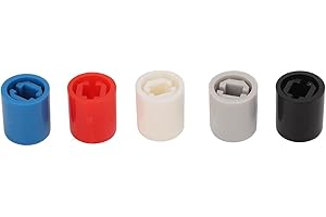 WALFRONT 250PCS Push Button Caps 6 Pin Momentary Tact Switches Button Caps Self Locking Tactile Pushbutton Switch Set