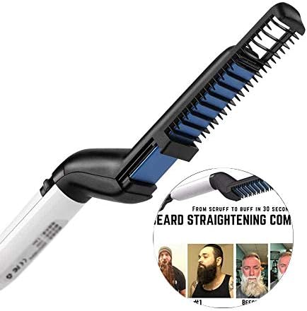 Lomire Electric Straightening Hair Comb for Men, Beard Straightener Curly Hair Straightening Comb, Magic Massage Comb Beard traightening/Curler Multifunctional Hair Comb