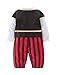 LXKIKMM May's Baby Boys Captain Infant Costumes Cap Stinker Pirate Costume 4pcs Set