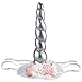 K KUMEED Shiny Horn Elastic Headband with Floral for Horses Photo Booth Props Cosplay Costume Decor, Silver